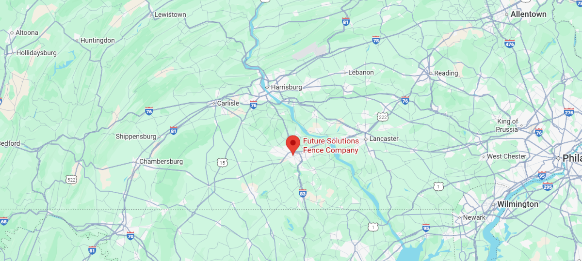 Map showing Future Solutions Fence